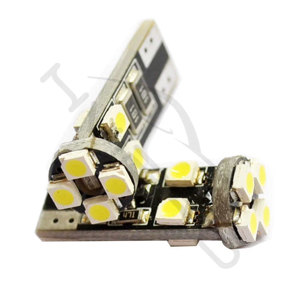 Автомобильный светодиодный белый Canbus T10 8Led 3528 1210 без Obc Error 194 168 W5w Интерьер Хвост