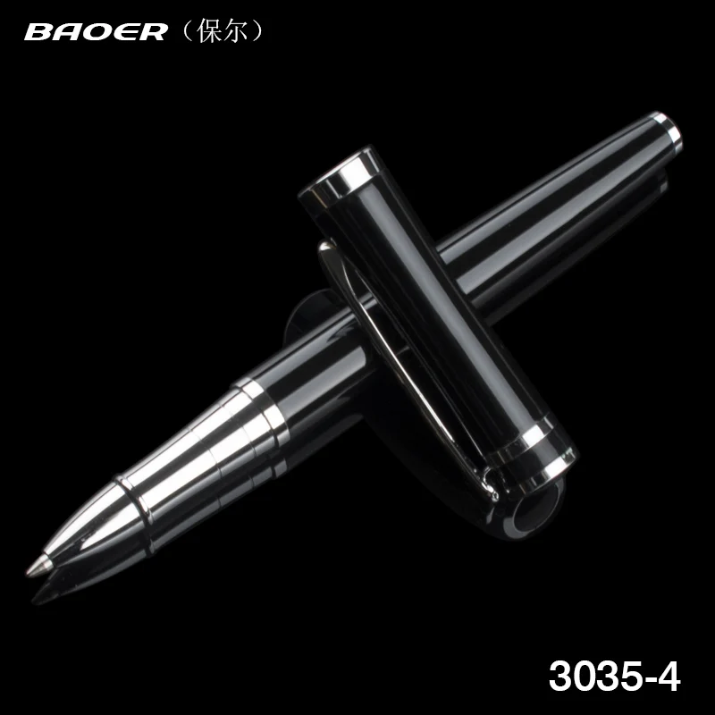 Бесплатная доставка Baoer 3035 гелевая ручка Нержавеющая сталь Металл серебристый