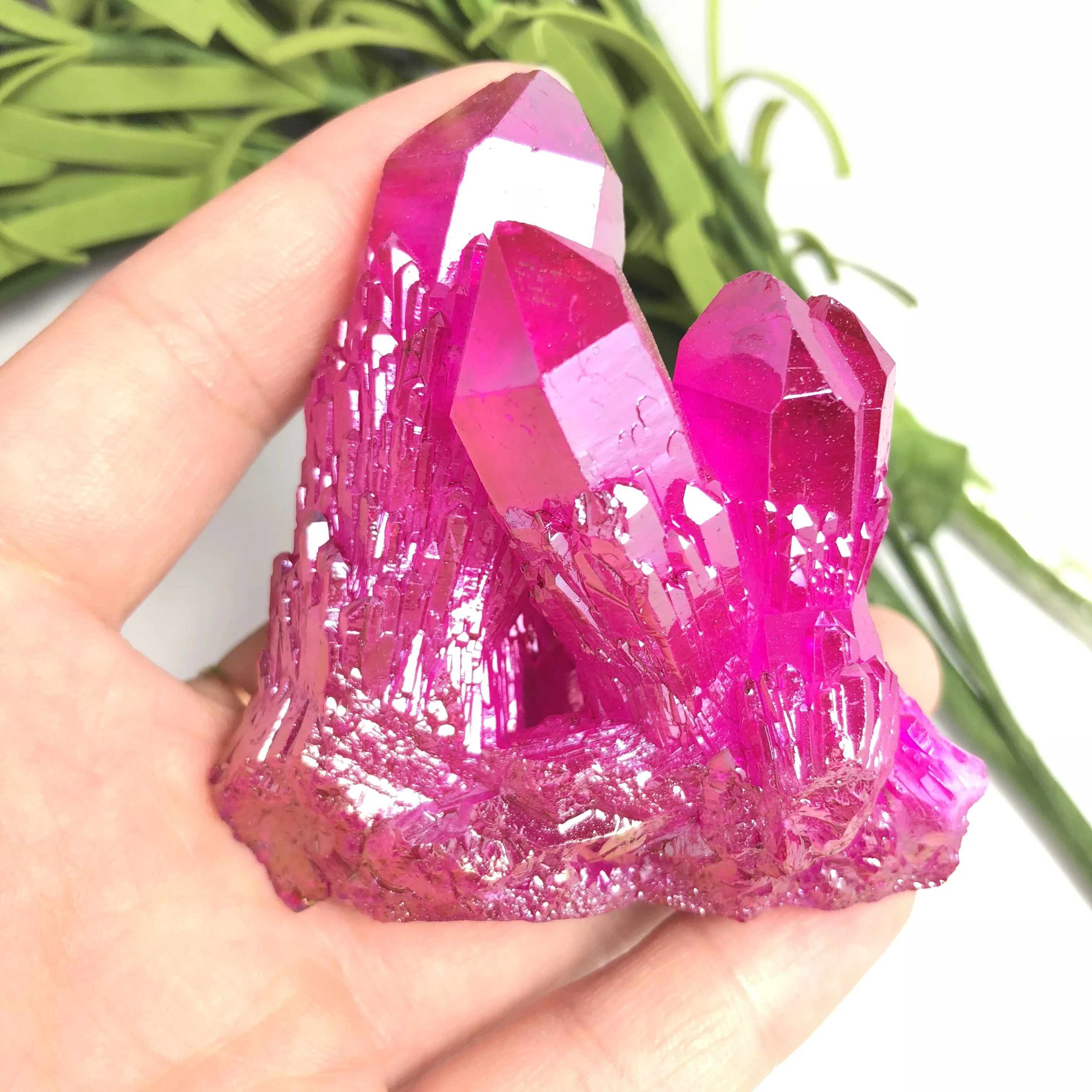 Аура кварцевый кристалл кластер Ангел натуральный Druzy Geode образцы минералов для