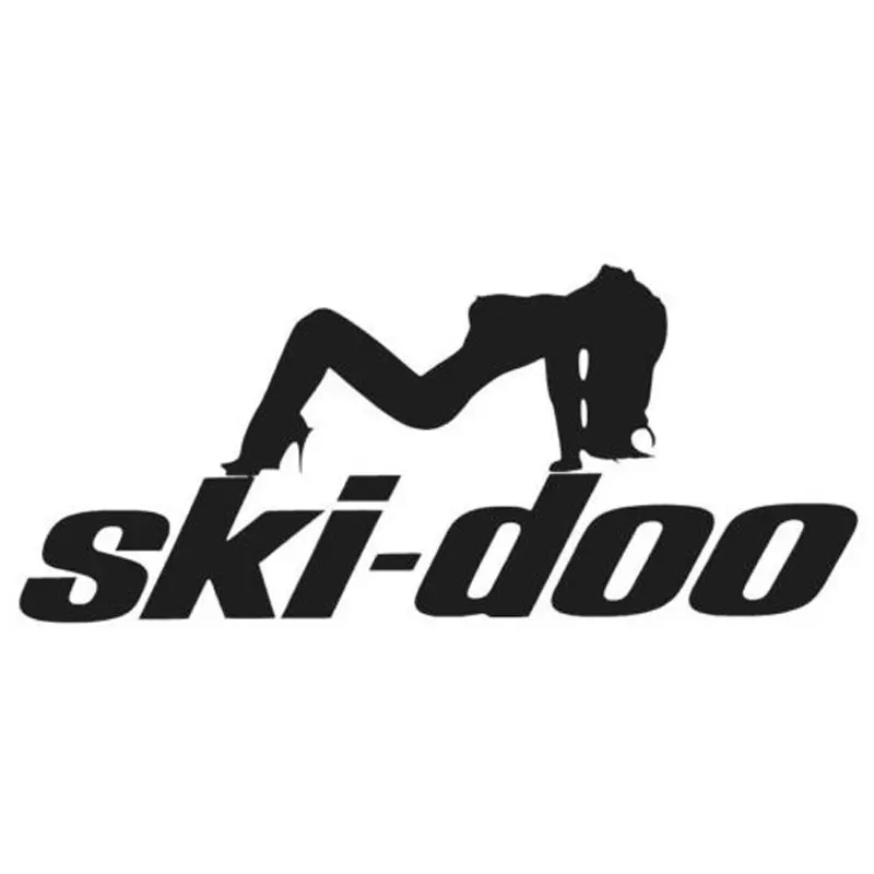 17.8CM*7.8CM Skidoo Decals Quad Plow Snowmobie Trailer Sticker Car Styling Decoration Black Sliver GS3401 | Автомобили и