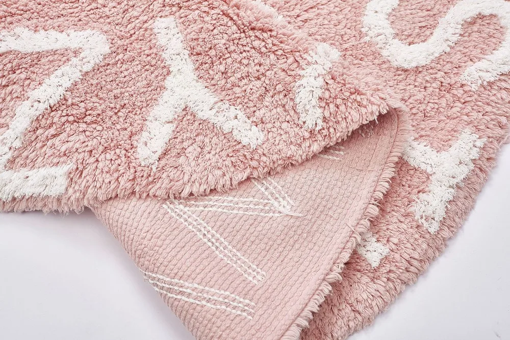 120CM INS Kids Crawling Carpet Baby Infant Play Mats Letter Pattern Floor Rug Fleece Round Blanket Children Room Decor Game Pad