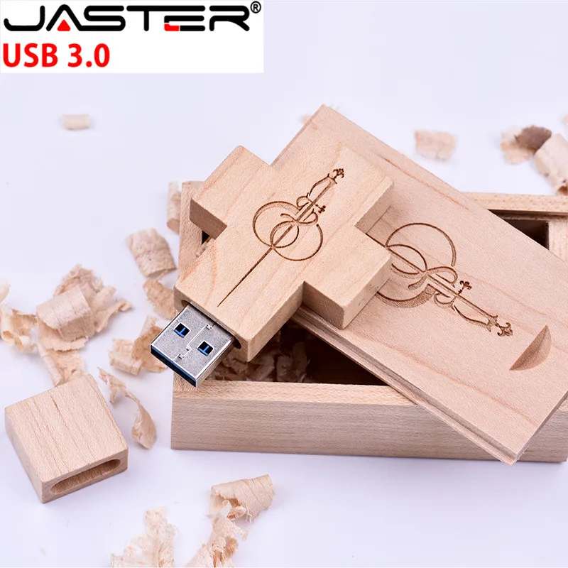 JASTER хит продаж USB3.0 usb накопитель в виде деревянного Креста + коробка USB флеш карта