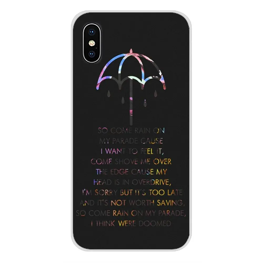 Мягкие прозрачные чехлы для Apple iPhone X XR XS MAX 4 4S 5 5S 5C SE 6 6S 7 8 Plus ipod touch bmth bring me the