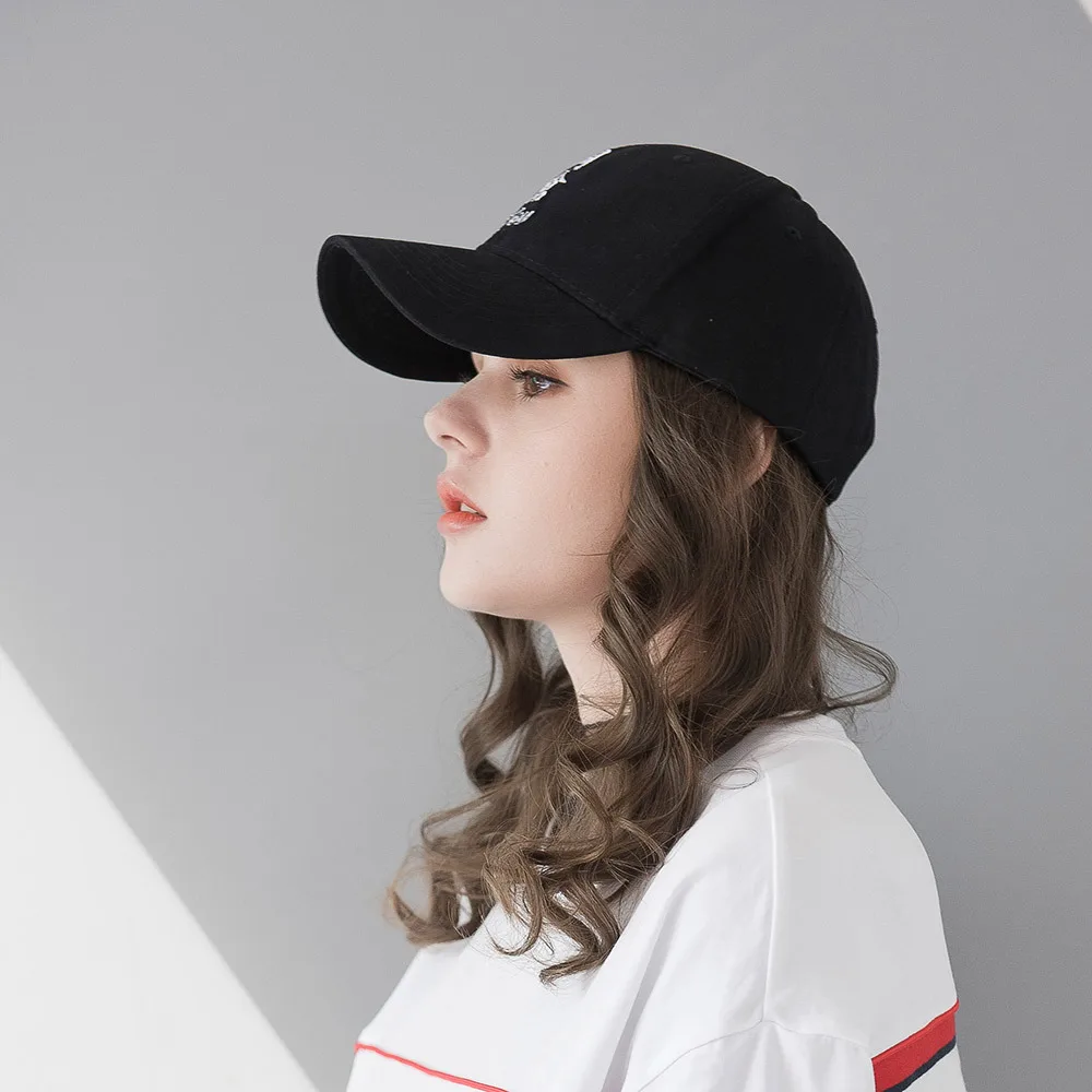 Вышитые Бейсбол шапки Для женщин Китайский иероглиф Козырьки Hat летняя уличная