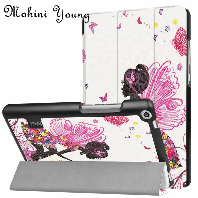 (1pc) Pu Leather For Huawei MediaPad T3 7.0 BG2-W09 Stand Flip Capa 7.0'' Tablet Cover Print Protective | Компьютеры и офис