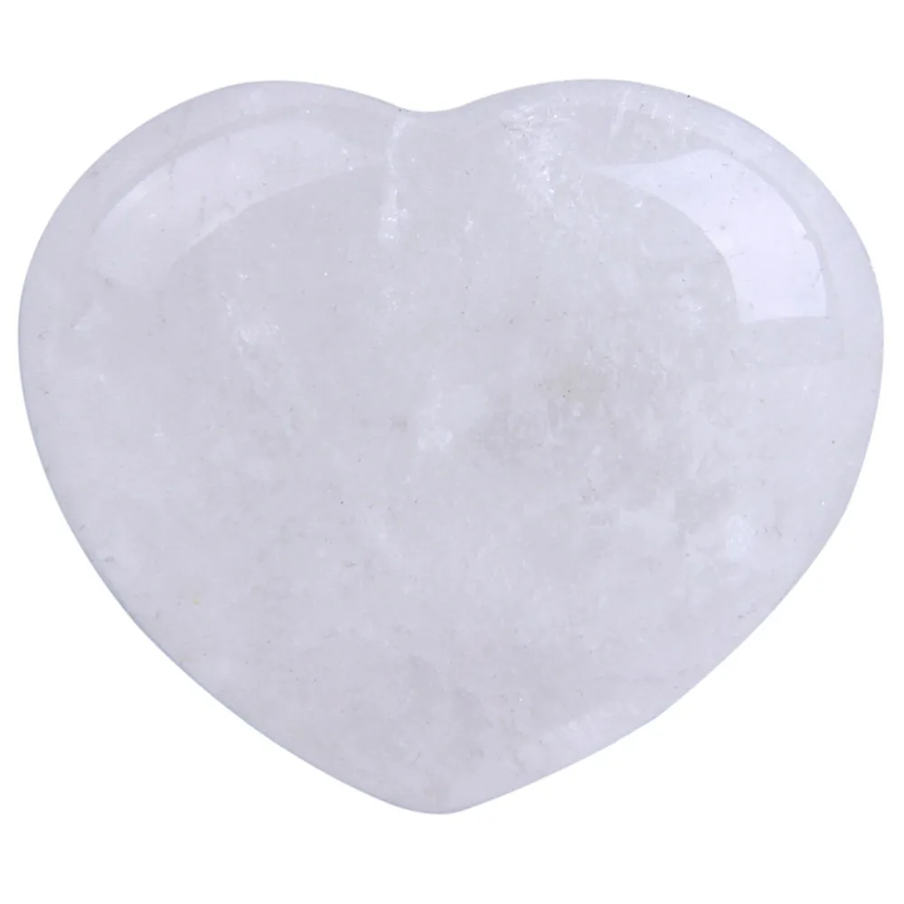 Фото Yaye натуральный прозрачный кварцевый камень кристалл сердце резные рейки