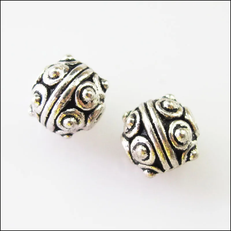 25 шт. тибетский серебристый круглый шар бусины Подвески 7 5 мм|beads charms|spacer beadsround ball |