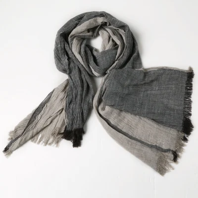 khaki grey Для влюбленных хлопковый льняной цветной шарф для женщин и мужчин солнцезащитный длинный весенне-осенний для украшения шали и шарфы для путешествий femme - Цвет: khaki grey