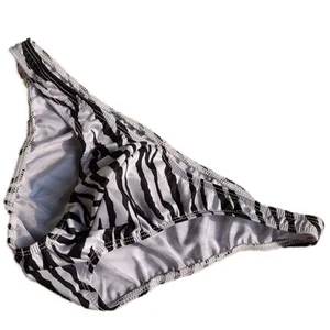 Сексуальные мужские плавки мужские трусы с трехмерным вырезом с принтом зебры, мужские трусы с заниженной талией, нижнее белье