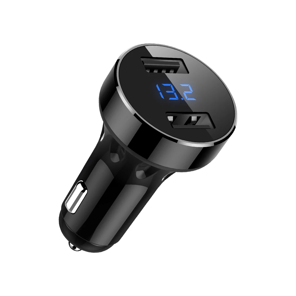 Новый C01 двойной Переходник USB для зарядки в машине 4.8A цифровой