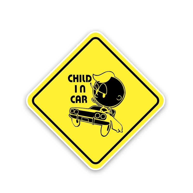 

YJZT 13.2CM*13.2CM CHILD IN CRA Decal PVC Personality Car Sticker 12-40355