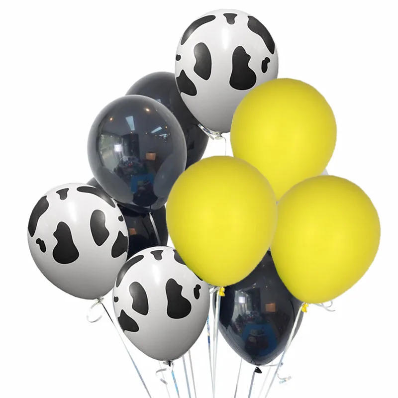 100 шт./лот мультфильм Животные Globos корова печати латексные воздушные шары для задний фон с изображением фермы День Рождения украшения детский Душ Поставки
