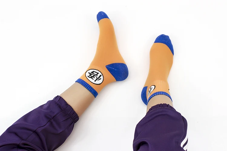 Для женщин Забавный мультфильм Dragon Ball скейтборд хлопковые носки Harajuku Сокс пара