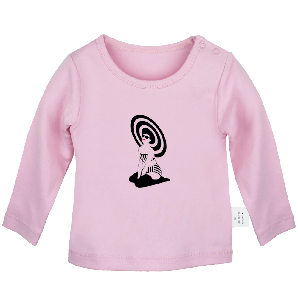 Пикантные футболки для новорожденных с изображением губ на высоком каблуке