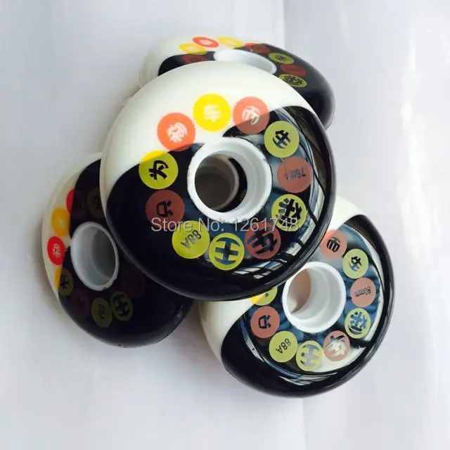 8 wheels! Free shipping! High quality products / skate wheels flat flower 72mm76mm80mm88a | Спорт и развлечения