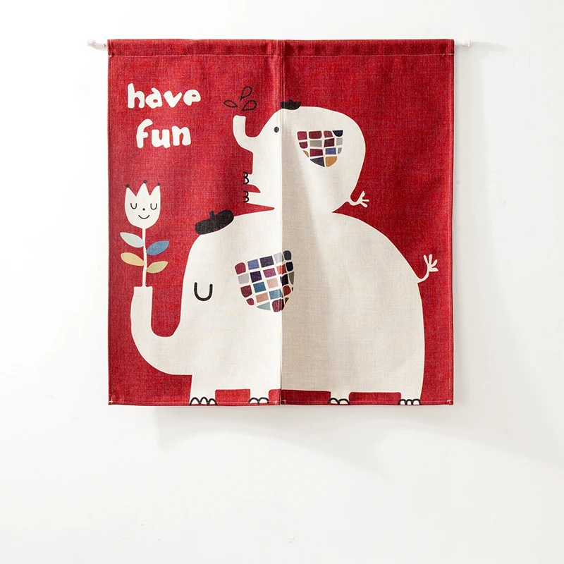 Скандинавские животные держать Медведь Олень дверь занавеска льняной гобелен