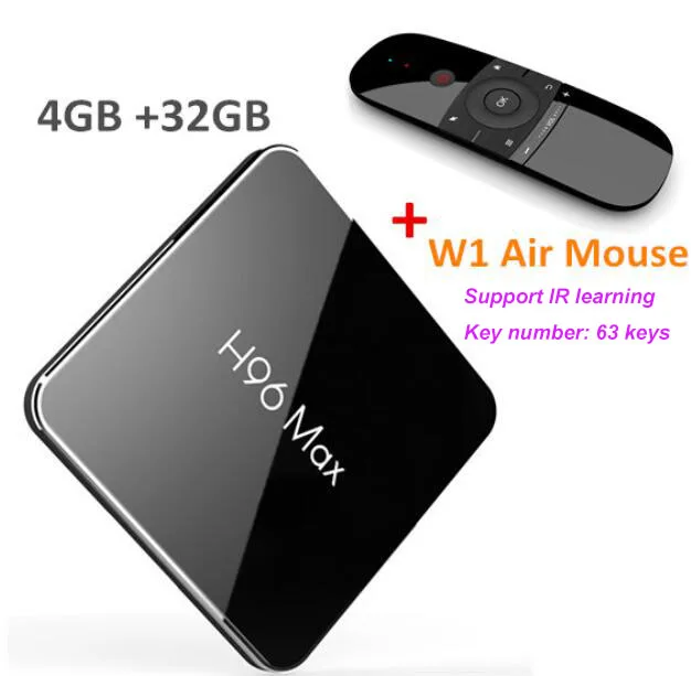 4GB32GB Air mouse Новое поступление H96 Max X2 Smart tv BOX Android 8,1 Amlogic S905X2 LPDDR4 Четырехъядерный 4 ГБ 32 ГБ 64 Гб 2,4 г и 5 ГГц Wifi 4K телеприставка - Цвет: 4GB32GB Air mouse