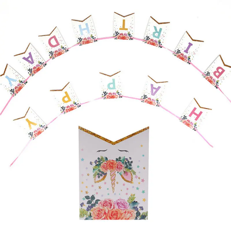 Креативные Мультяшные детские товары для дня рождения EC Единорог посуда макет