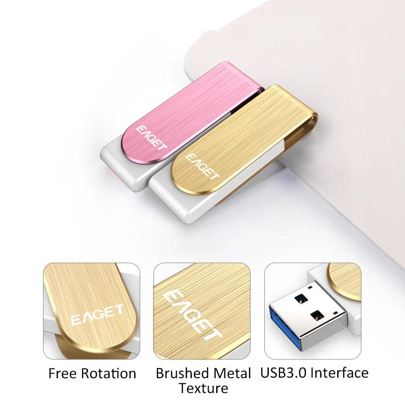 EAGET F50 Usb флеш-накопитель 32 ГБ 16 металлическая ручка привода 64 USB stick