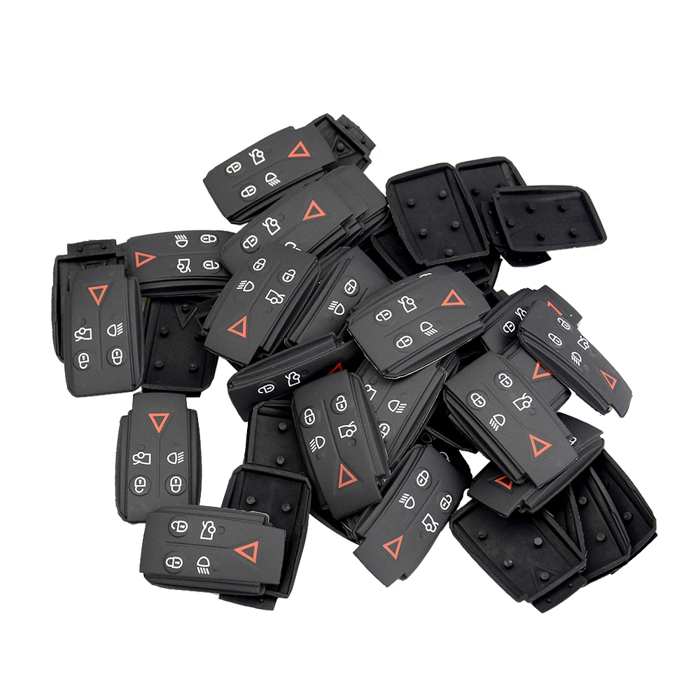 

OkeyTech Replacement 5 Buttons Rubber Remote Smart Key Pad For Jaguar XF XK XKR X S-Type 2007 2008 2009 2010 2012 Accessories