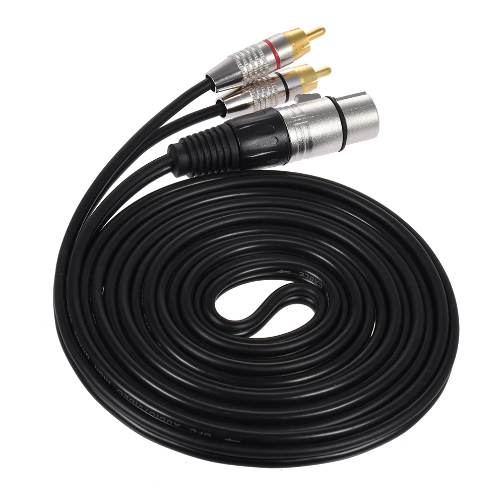 Прочный Y образный сплиттер для стереоаудиокабеля 3 м XLR мама к 2 RCA папа|Кабели VGA| |