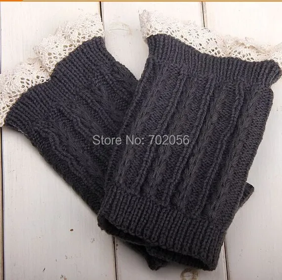 Вязаные сапоги с кружевным кабелем вязаные манжетами гетры из искусственной