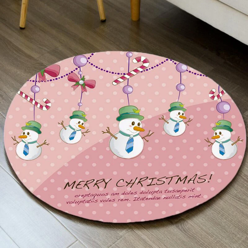 Круглый коврик с надписью &quotMerry Christmas&quot для спальни компьютерного кресла