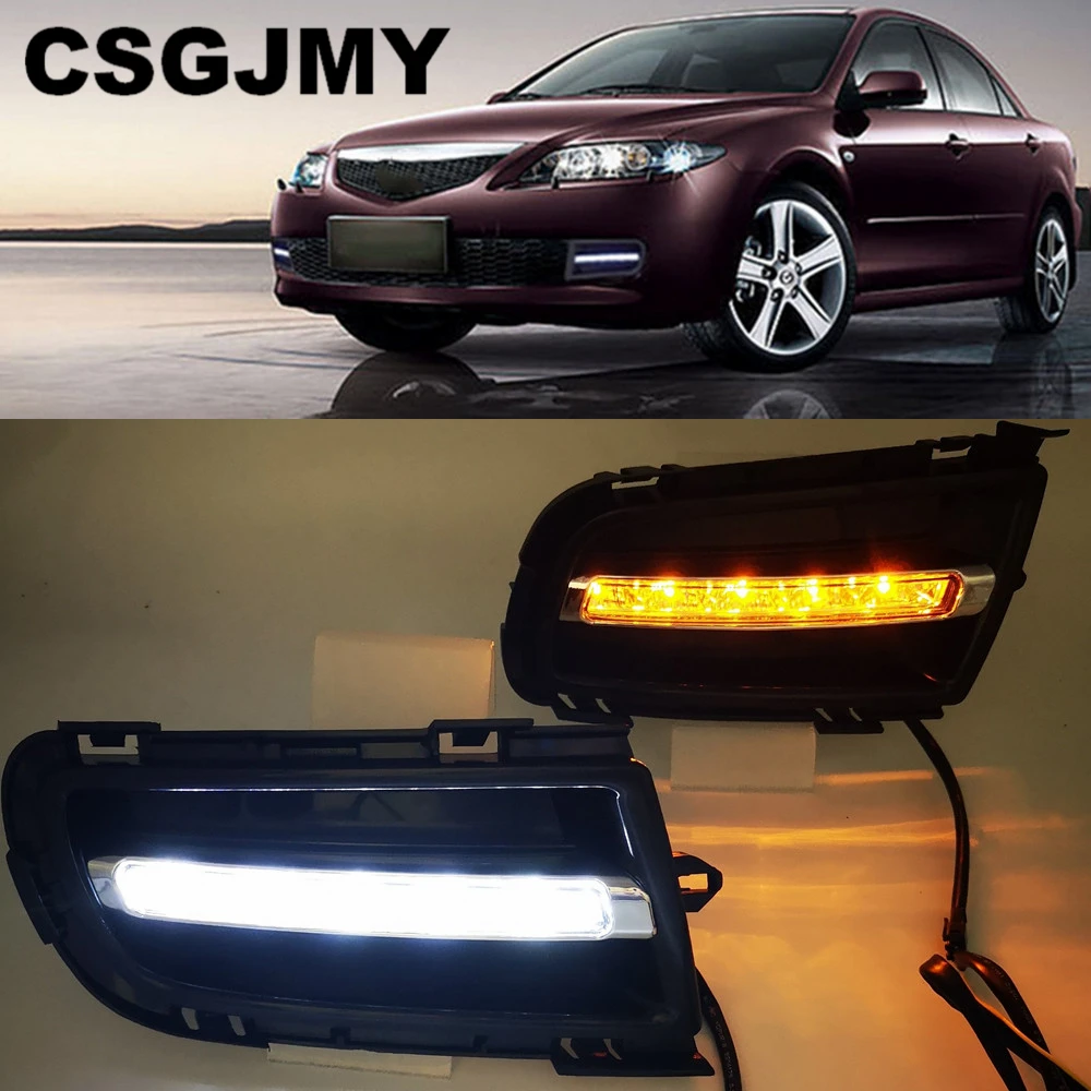 CSGJMY 2 шт. для Mazda6 Mazda 6 2006 2007 2008 2009 вождения DRL дневные ходовые огни светильник