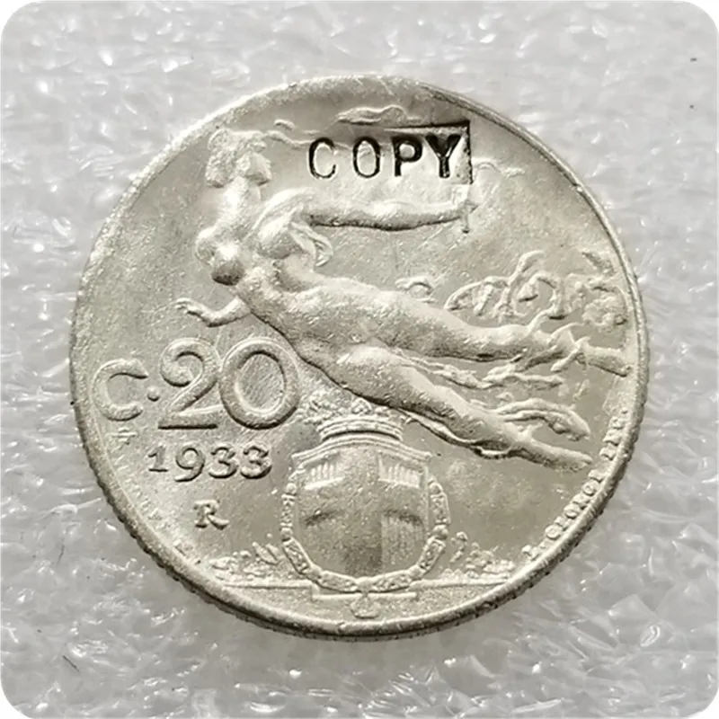 1933 1935 ИТАЛИЯ 20 Centesimo копия монет памятные монеты медаль коллекционные