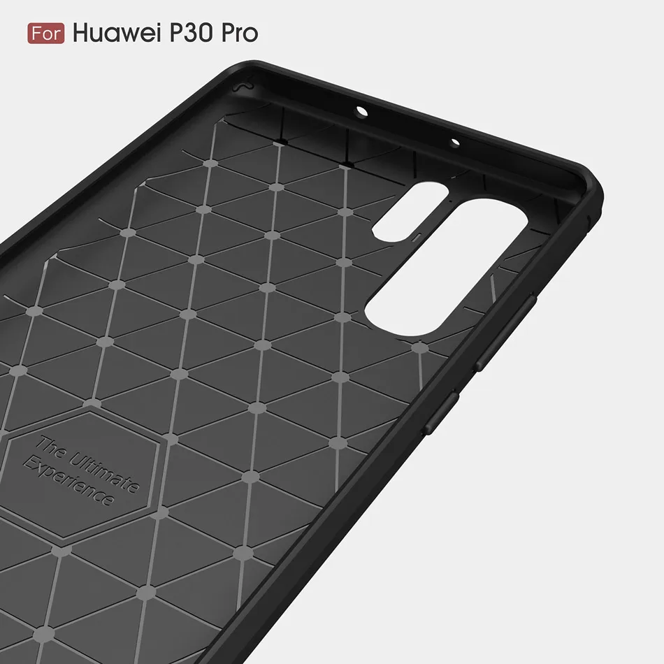 Мягкий чехол Kolpler для huawei P30 Pro из углеродного волокна с текстурой мягкий