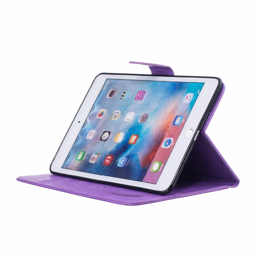 Чехол для iPad mini 4 7 9 дюймов с узором из перьев подставкой Folio кожаный чехол