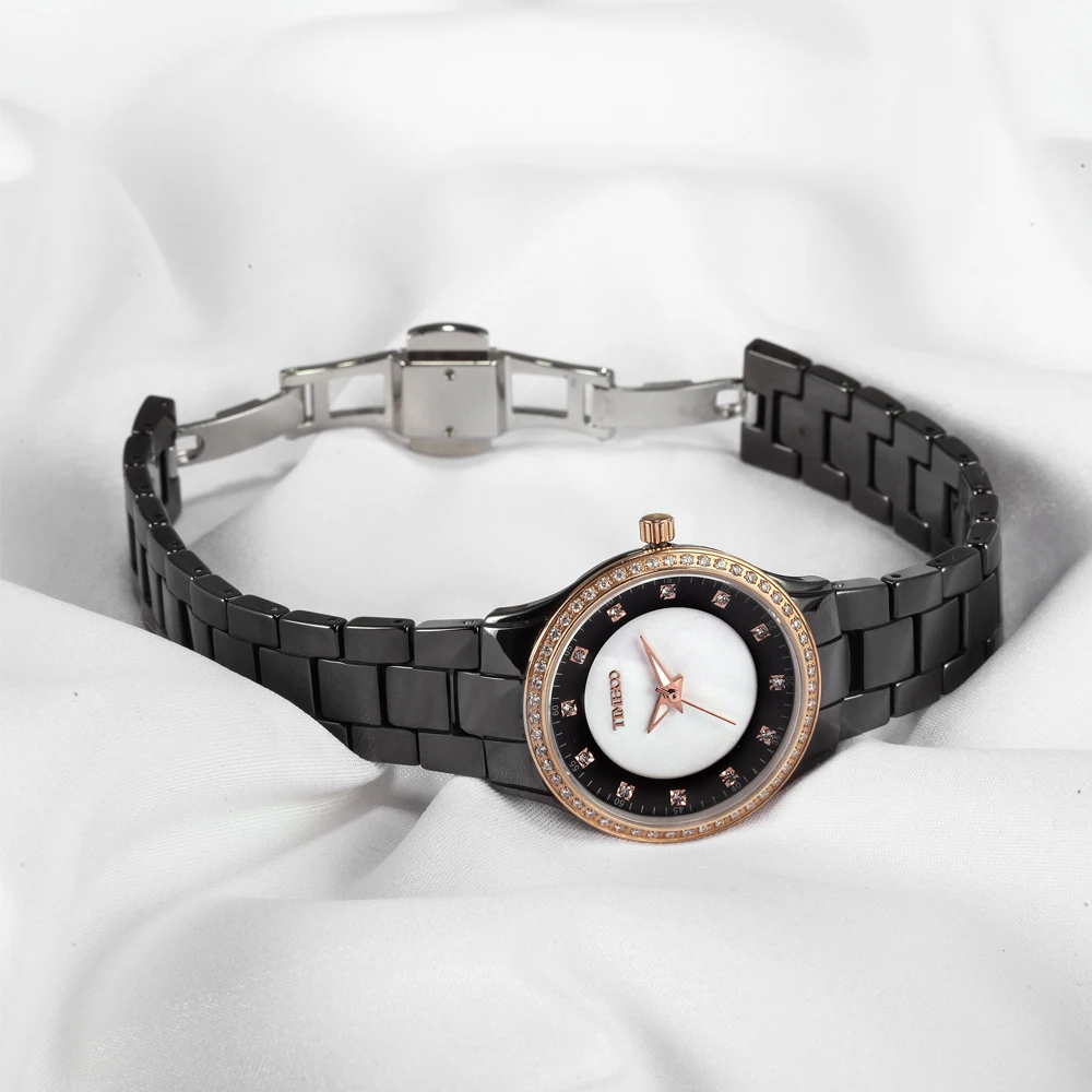 Часы Time100 женские водонепроницаемые керамические модные наручные с керамическим