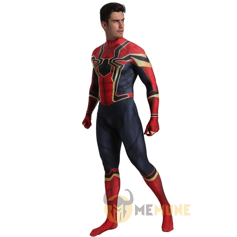 Костюм из комиксов Marvel, Железный Человек-паук, лайкра, спандекс, зентай, костюм на Хэллоуин, Хэллоуин, косплей, карнавальный костюм