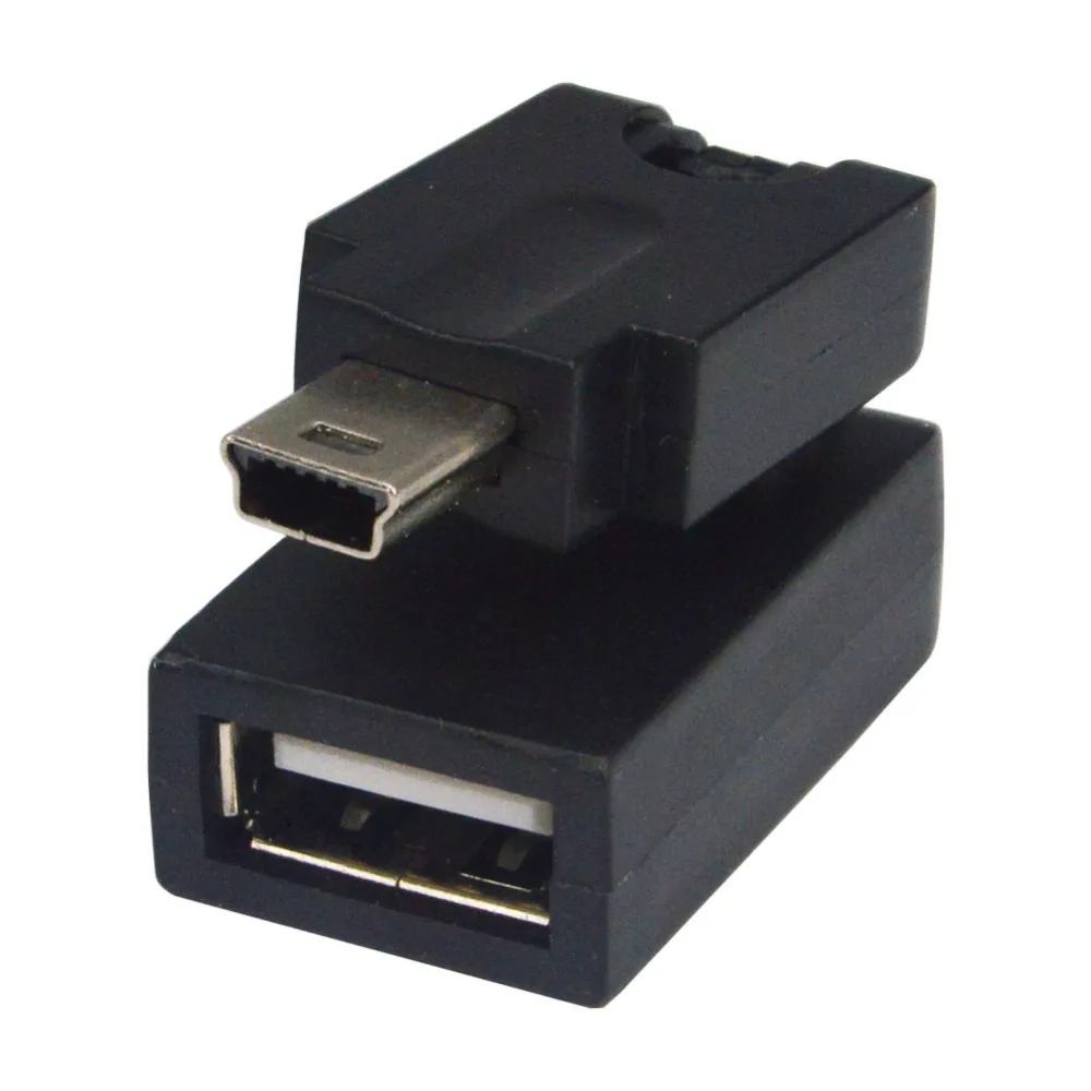 Удобно поворачивающийся на 360 градусов кабель USB 2 0 Mini 5 Pin папа OTG мама конвертер