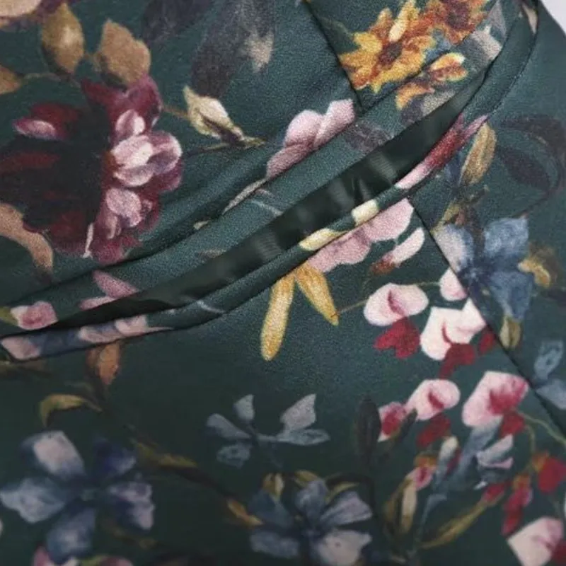 SCQP цветочные печатных отложной воротник Куртки Пальто для будущих мам женские