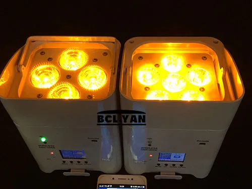 Цветной фон 4/6x18 Вт 6 в 1 светодиодный аккумулятор беспроводной DMX par uplighting IRC Wifi