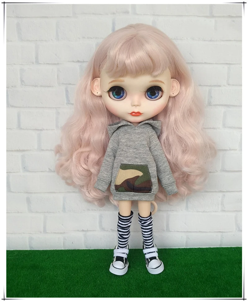 Одежда для кукол Blyth 1 шт. модная Толстовка с длинным рукавом ob24 Azone Licca Barbies Kurhn 30 см