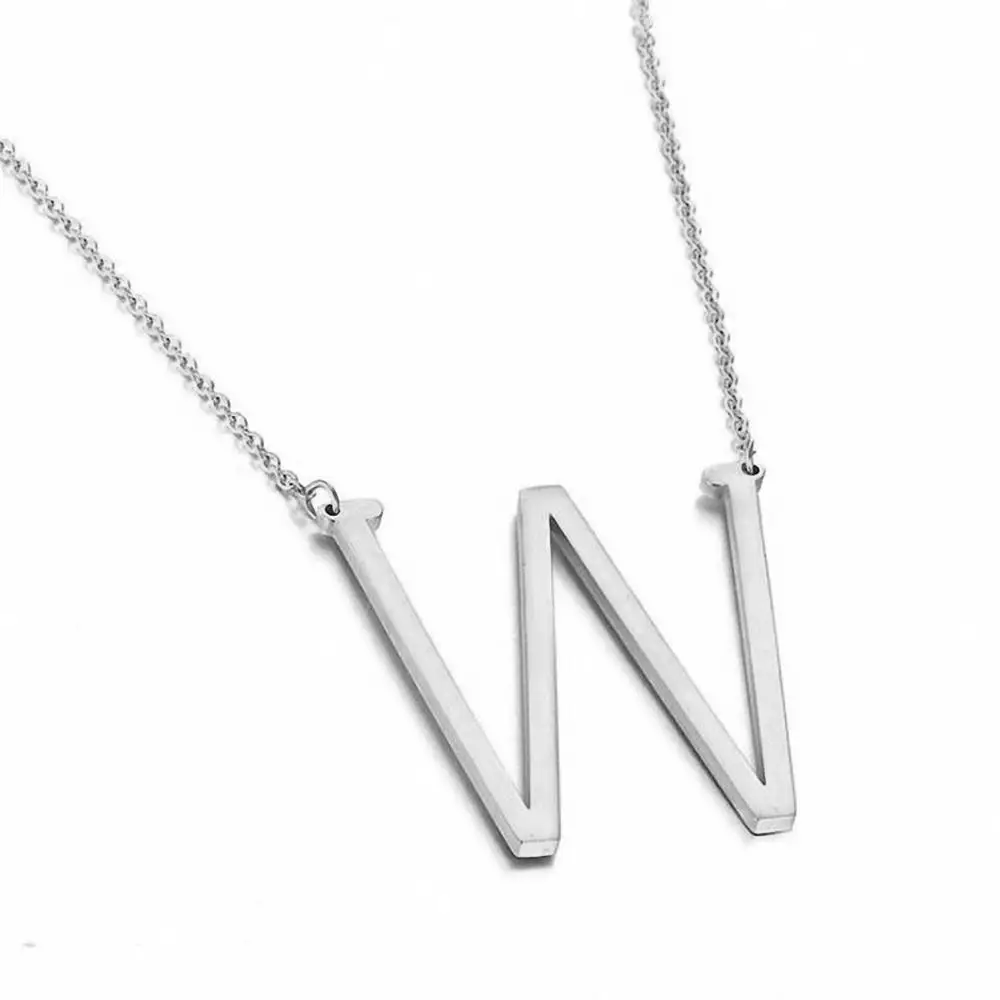 Lateefah минималистичный Goud розовый Zilver 26 дюймов короткий Naam Initial Kettingen Voor Vrouwen Lange Grote