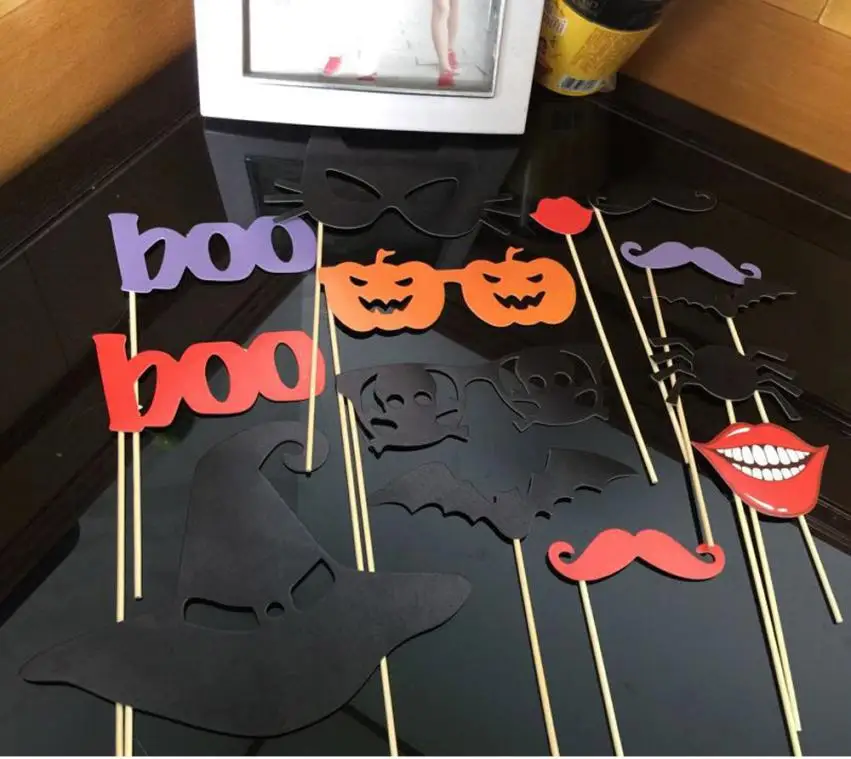 Модный горячий Забавный продукт DIY фото стенд реквизит Усы на палке Хэллоуин