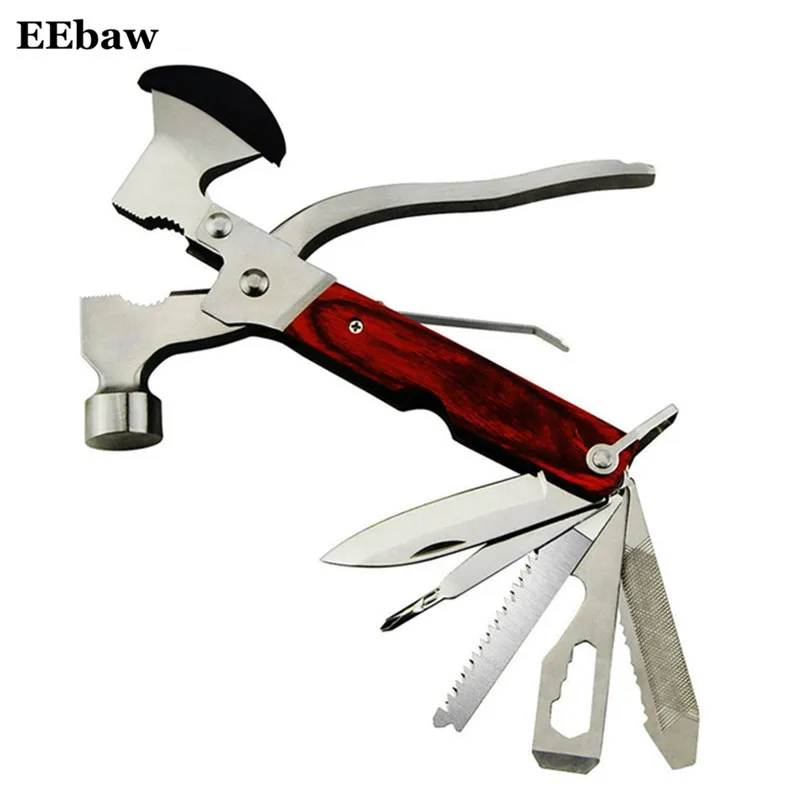 Портативный многофункциональный молоток со складным армейским ножом Набор