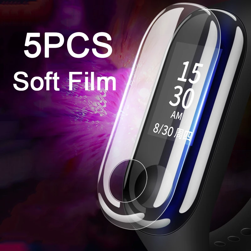 Защитная пленка для экрана Xiaomi Mi Band 4 5 шт./лот не закаленное