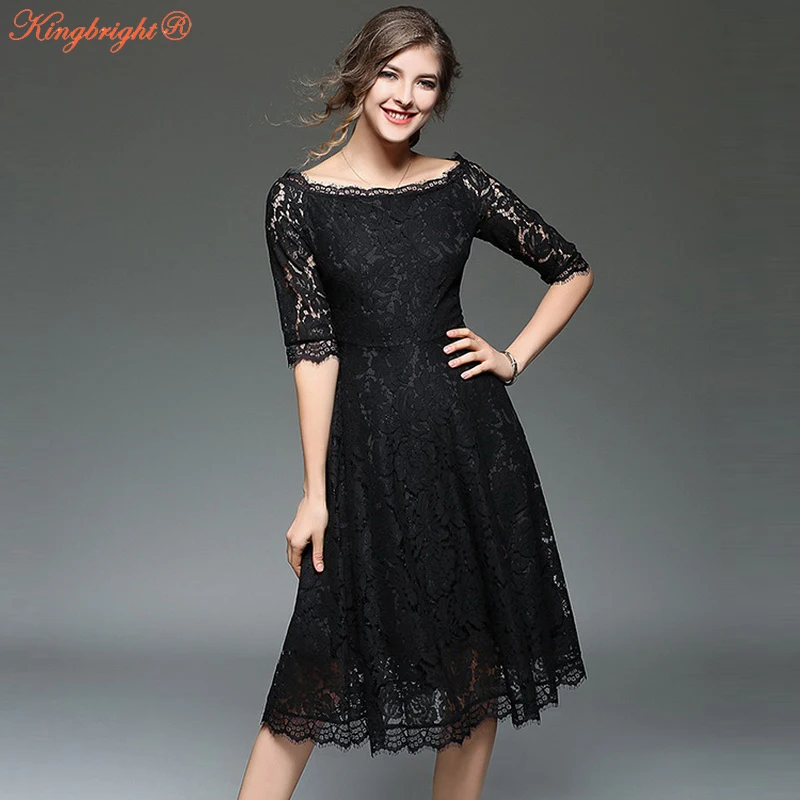 Черный хаки Цвет 2017 новая мода женская летняя обувь платье с рукавом 3/4