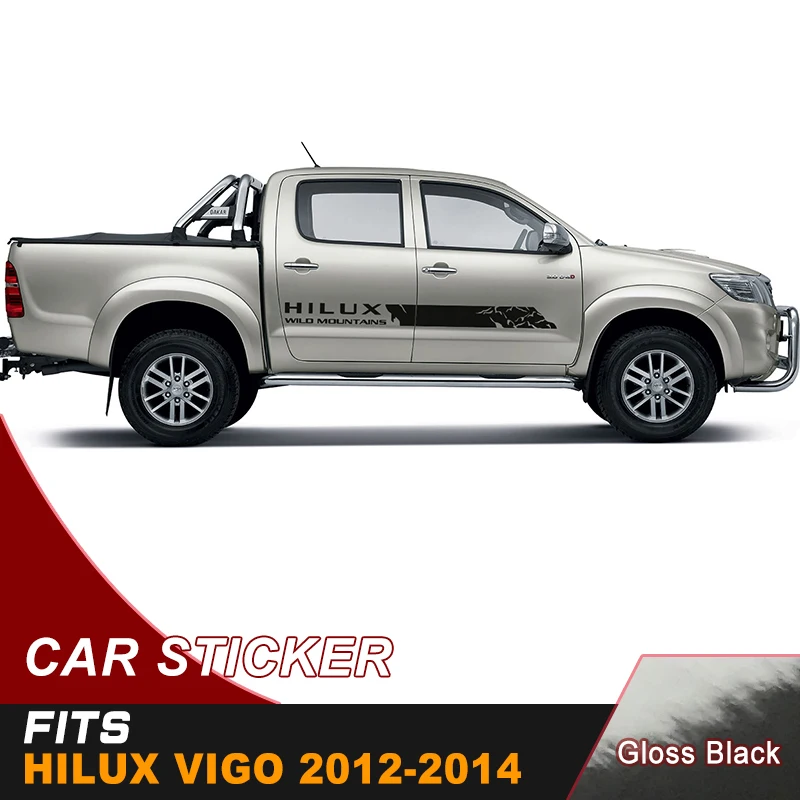 2 шт. hilux racing side stripe Графический виниловый стикер для TOYOTA HILUX revo и vigo 2012