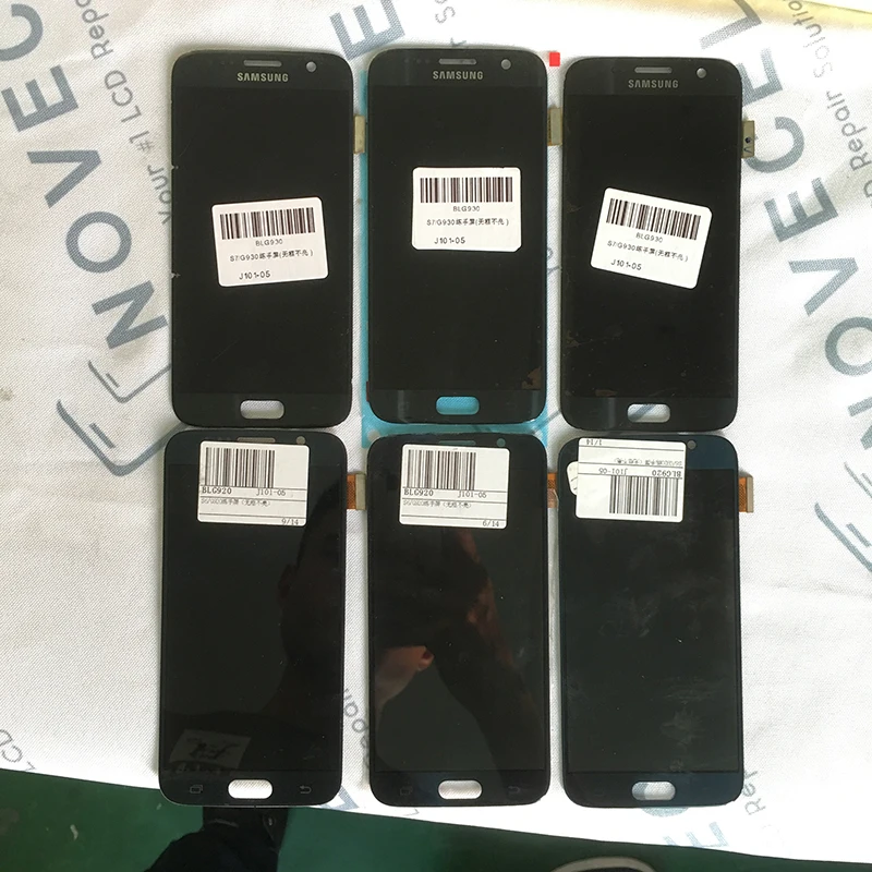 Учебный ЖК экран в сборе для Samsung S7edge работы с рамкой и разделением стекла
