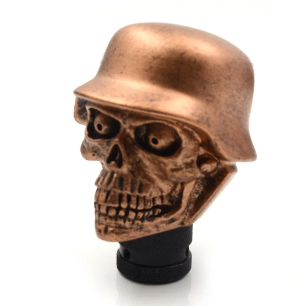 Gzhengtong Super Personality Car Modification Gear Shift Devil Knob Modified Resin Soldier Skull Golden Color | Автомобили и