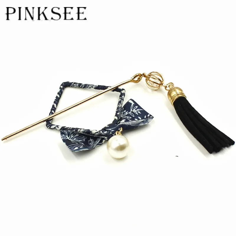 PINKSEE Милая элегантная заколка для волос 2018 винтажная Геометрическая с кисточками