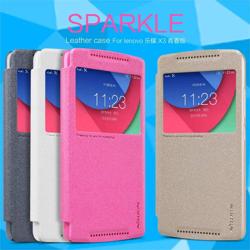 Оригинальный чехол Nillkin для Lenovo Vibe X3 Lite/Lenovo A7010/K4 note роскошный кожаный в виде книги