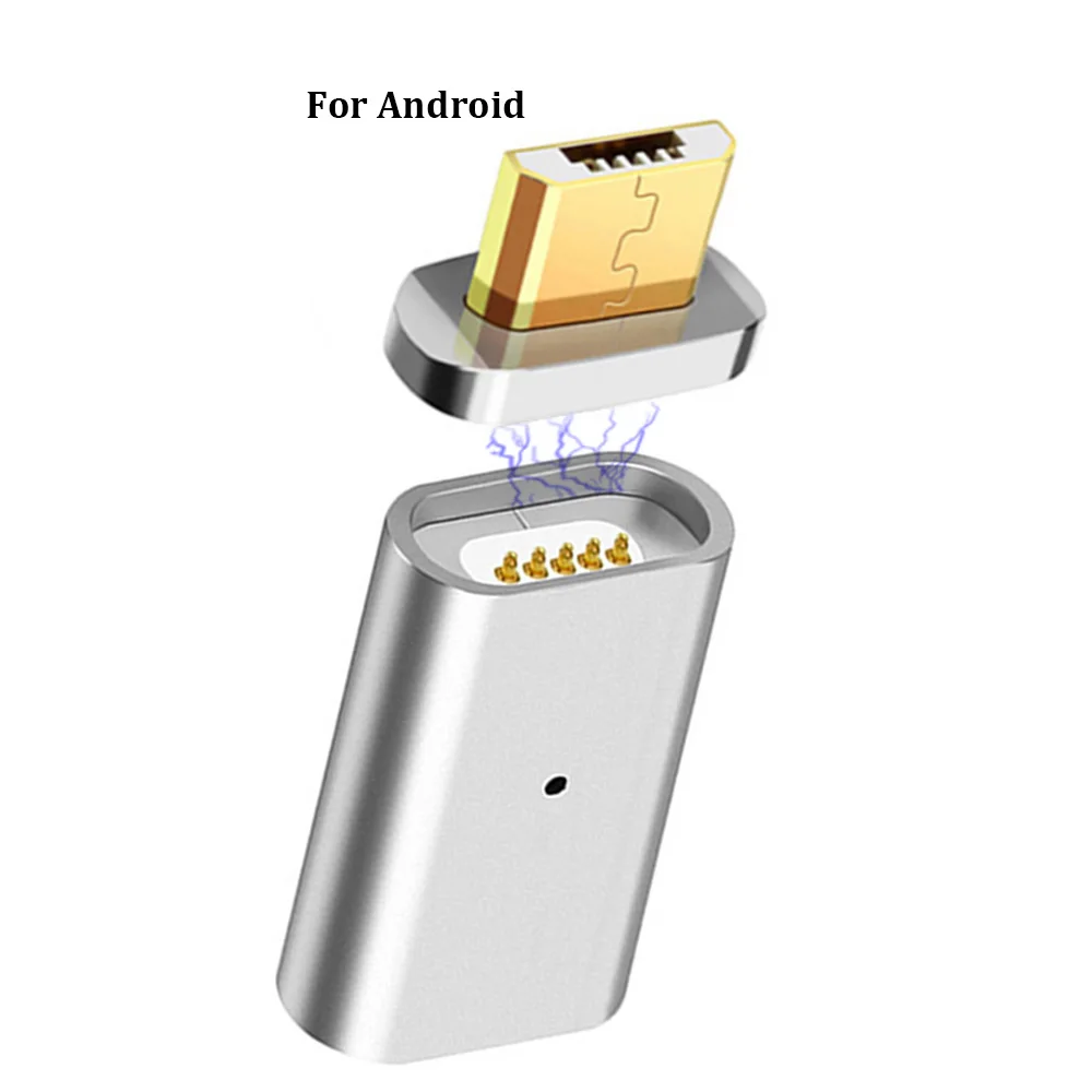 For Android Магнитный USB Micro-type-C Micro USB-C Android Магнитный телефонный адаптер для Iphone 8 samsung Galaxy S9 S8 j7 Mi 8 huawei P20 Pro - Цвет: For Android