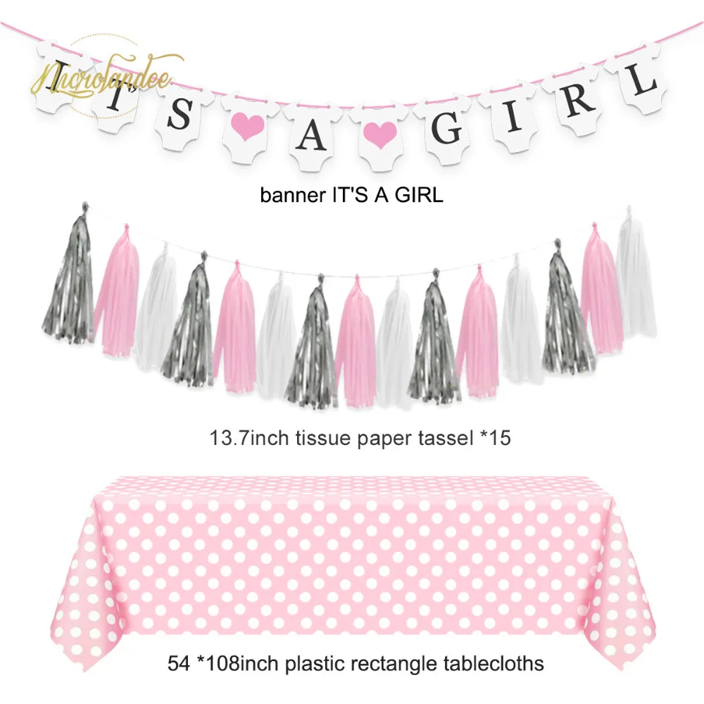 NICROLANDEE 92 шт./компл. декор для вечеринки в честь будущей мамы девочки бумажные