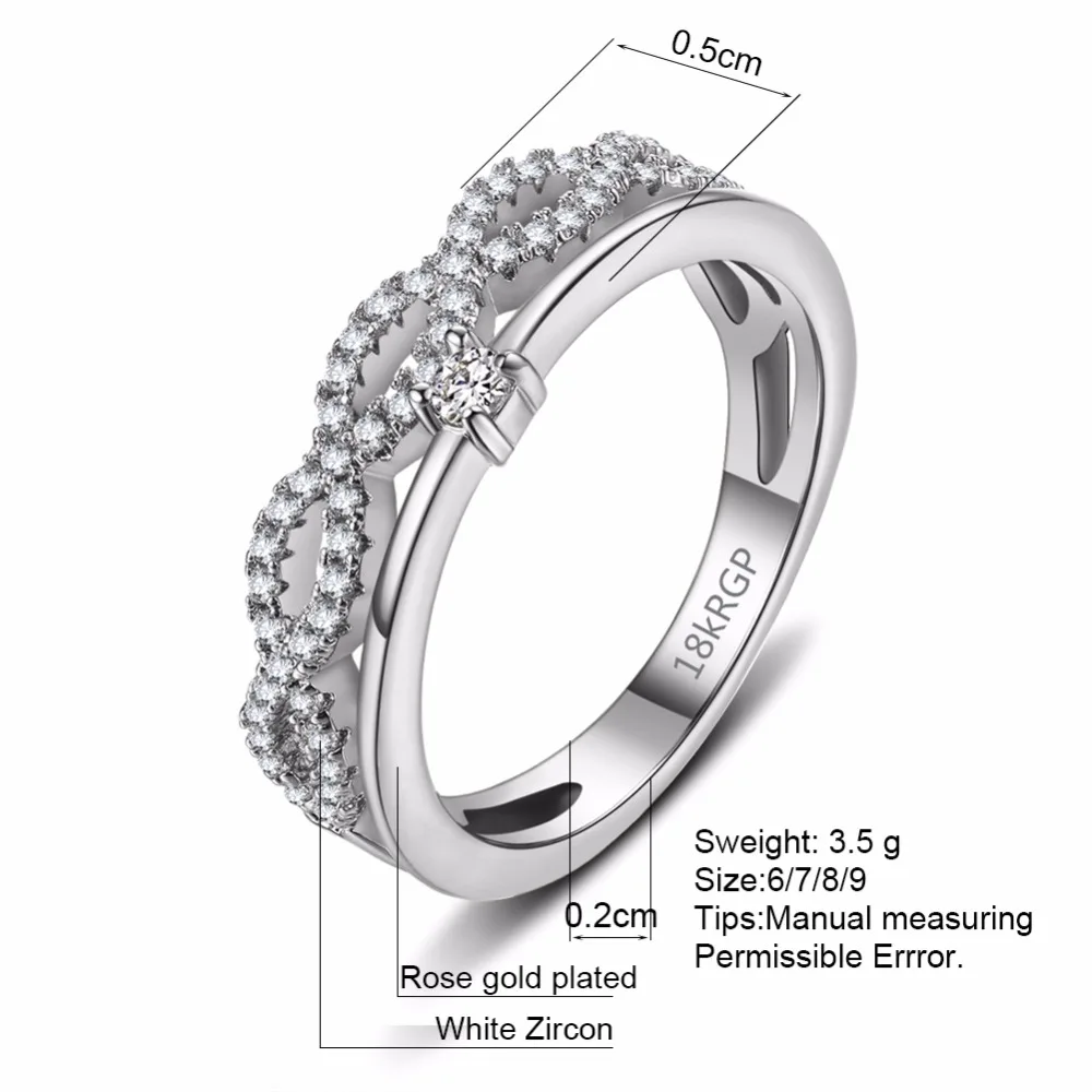 Женское кольцо DEELAN романтичное для помолвки с покрытием из розового золота и